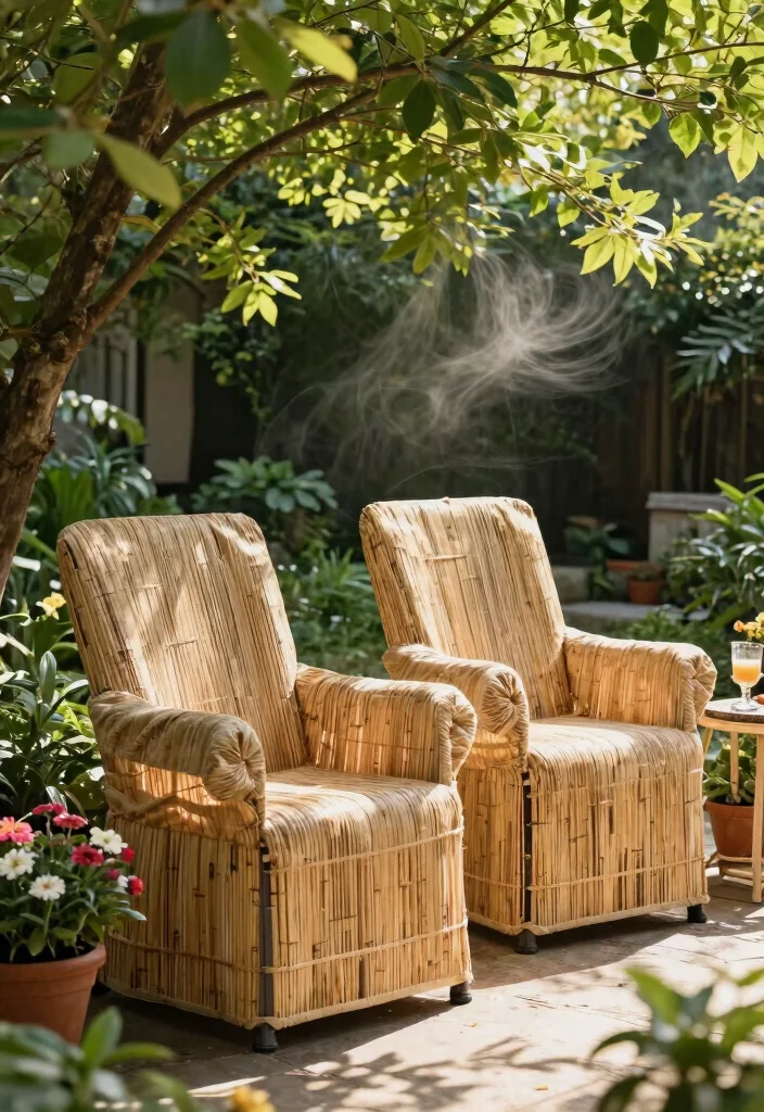 7 Best Pool Chair Cover Ideas to Protect Patio Furniture 1. Sustainable Bamboo Covers 0