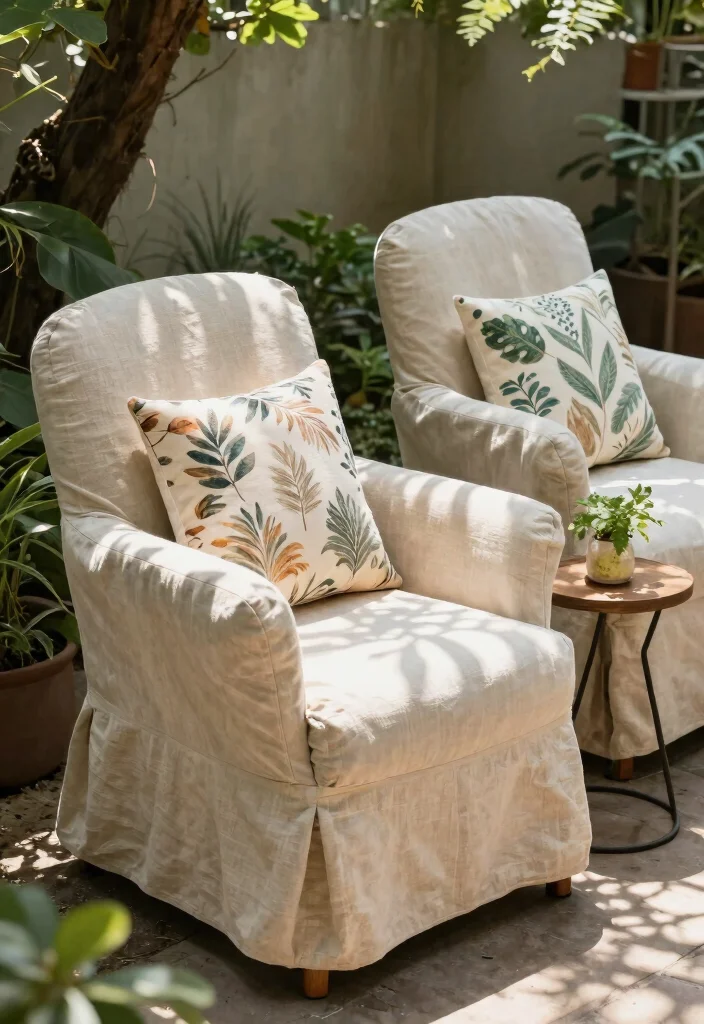 7 Best Pool Chair Cover Ideas to Protect Patio Furniture 4. Organic Cotton Chair Covers 0