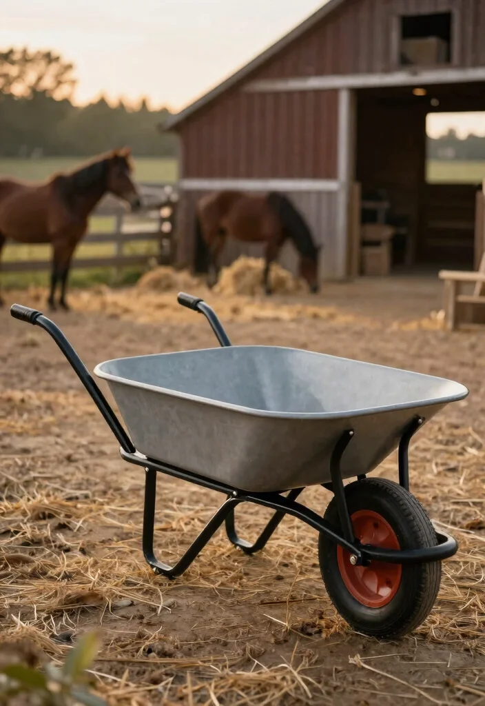 7 Best Wheelbarrow for Horse Barn Mucking and Chores 5. The Collapsible Convenience 0