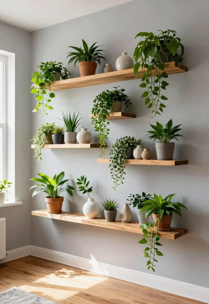 7 Clever DIY Window Plant Shelf Ideas for Sun Lovers 1. Floating Shelves for a Modern Touch 0