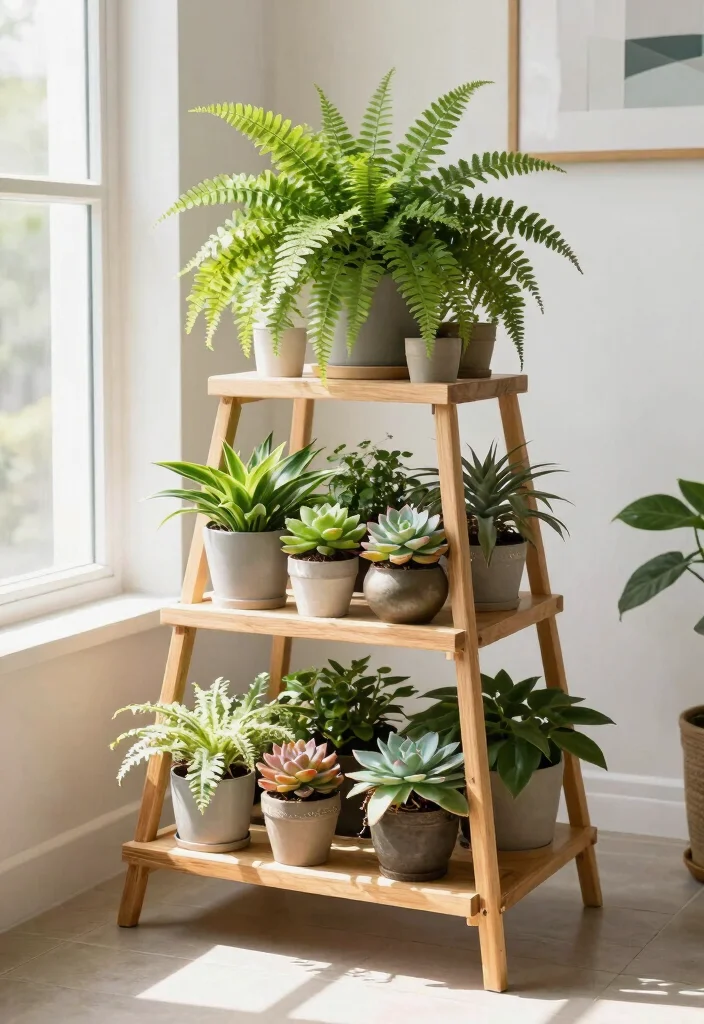 7 Clever DIY Window Plant Shelf Ideas for Sun Lovers 2. Tiered Plant Stands for Vertical Gardens 0