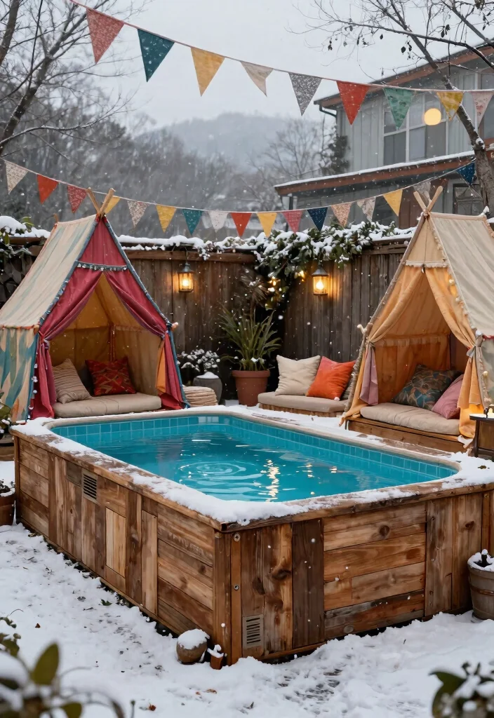 7 Cool Above Ground Pool Igloo Cover Ideas Swim All Year 3. Vintage Inspired Pool Covers for Rustic Charm 0