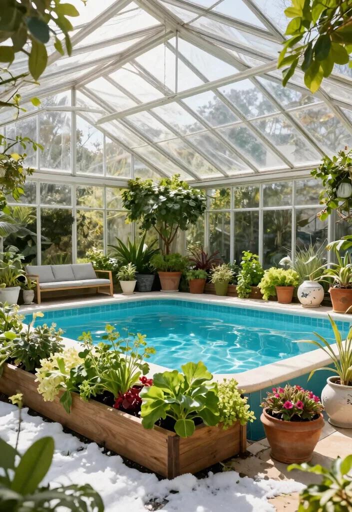 7 Cool Above Ground Pool Igloo Cover Ideas Swim All Year 4. Greenhouse Covers Mix Gardening and Swimming 0