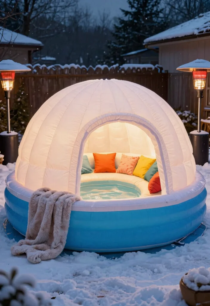 7 Cool Above Ground Pool Igloo Cover Ideas Swim All Year 5. Inflatable Igloo Covers for Easy Setup 0