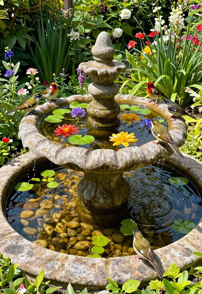 7 Easy Garden Pond Setup Ideas for First Time Builders 2. Birdbath Ponds 0