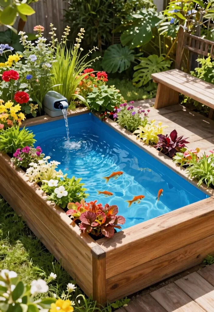 7 Easy Garden Pond Setup Ideas for First Time Builders 4. Raised Bed Water Features 0