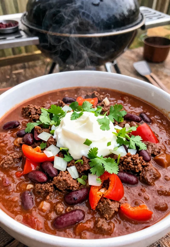 7 Epic Over the Top Chili Pellet Grill Recipes Must Try 1. Ultimate Smoked Beef Chili 0