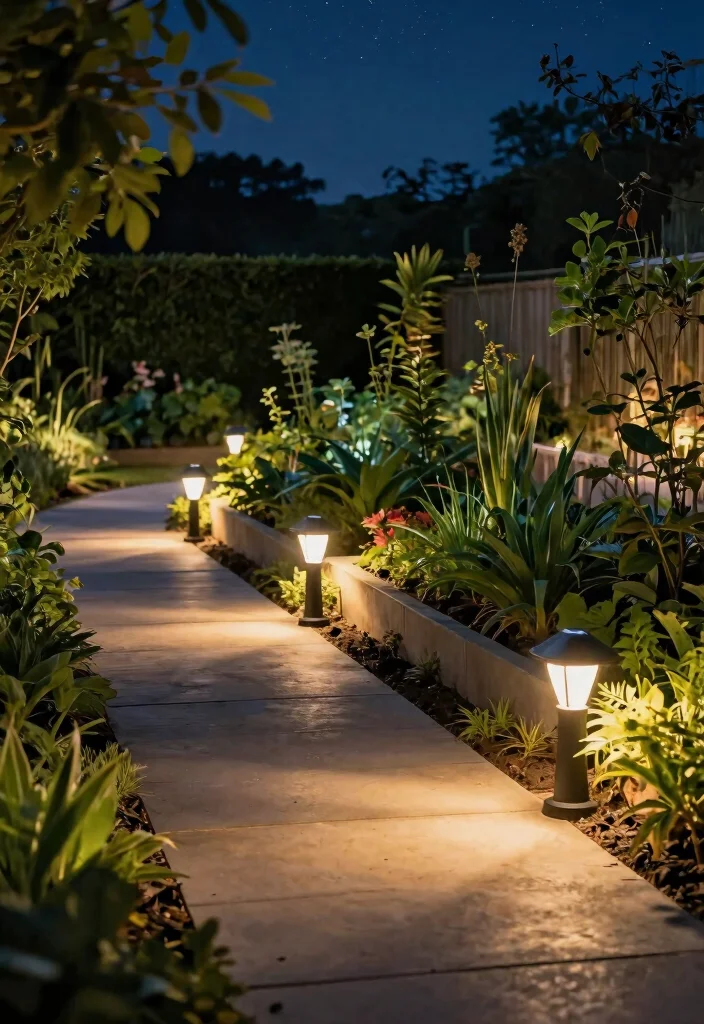 7 Magical Raised Bed Lighting Garden Ideas for Nighttime 2. Solar Powered Pathway Lights 0