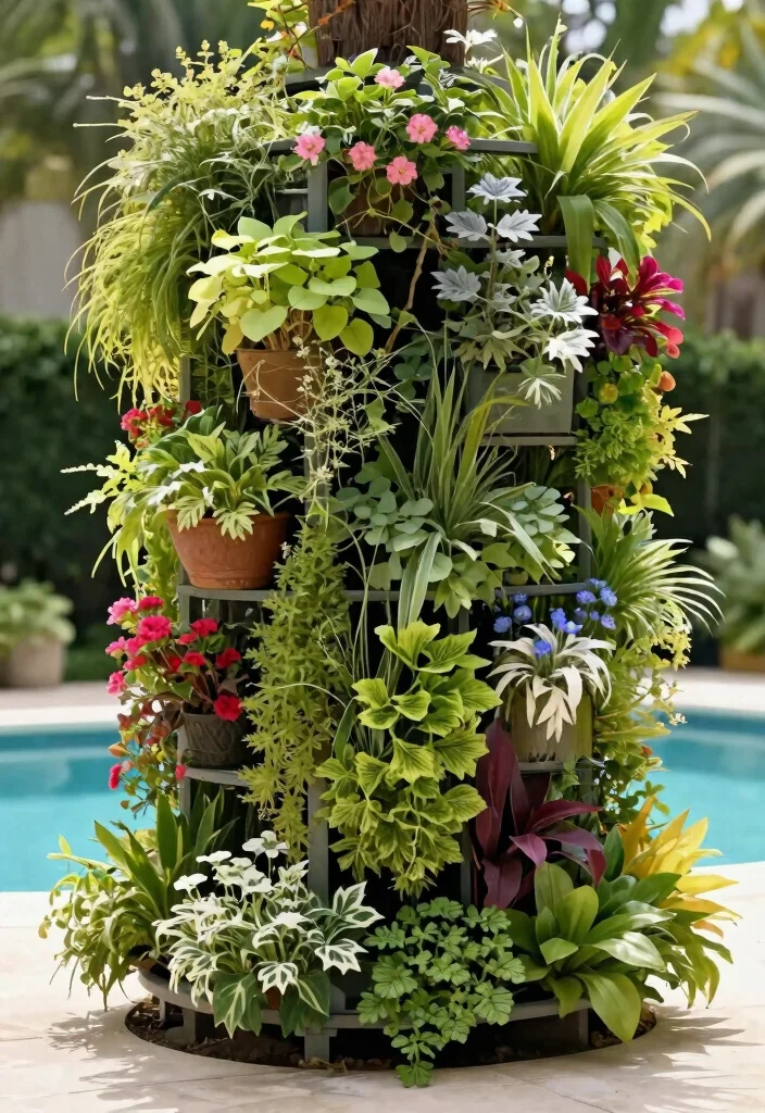 7 Safe Pool Motor Cover Ideas to Reduce Noise and Weather 3. Vertical Garden Shields Beauty Meets Functionality 0