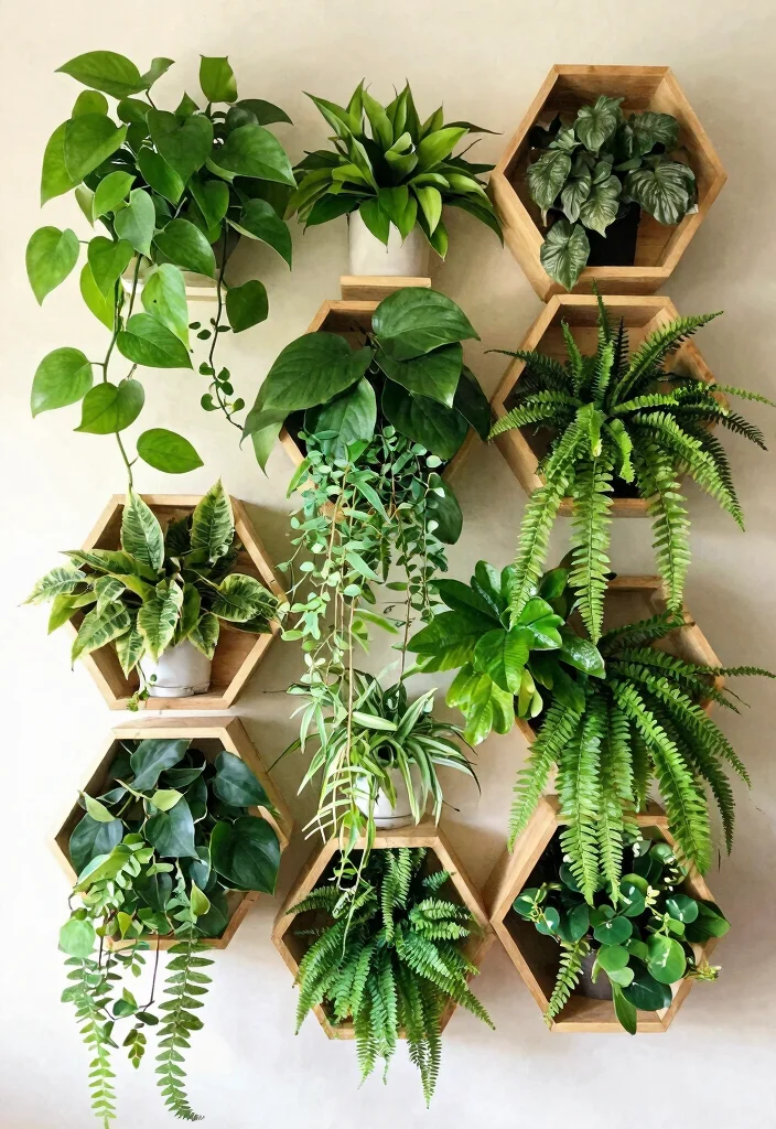 7 Unique Honeycomb Shelf Plant Ideas Geometric Vibe 5. Vertical Garden Wonder 0