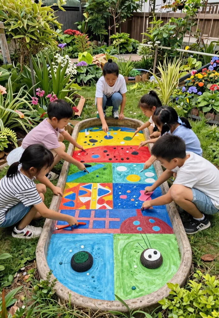 9 Artistic Wheelbarrow Art Ideas to Paint and Display 9. Family Creation 0