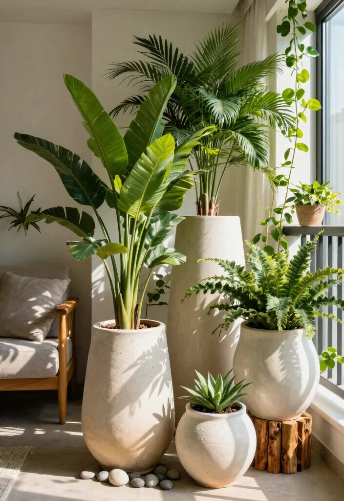 9 Beautiful Large Ceramic Planter Ideas Glazed Pots 5. Tall and Dramatic Planters 0