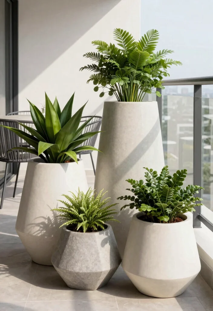 9 Beautiful Large Ceramic Planter Ideas Glazed Pots 7. Geometric and Modern Designs 0