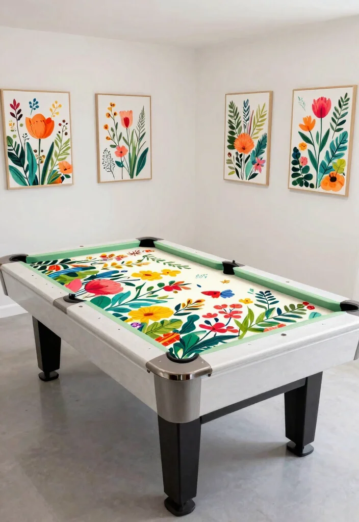 9 Best Pool Table Cover Ideas for Game Rooms 6. Customized Garden Prints 0