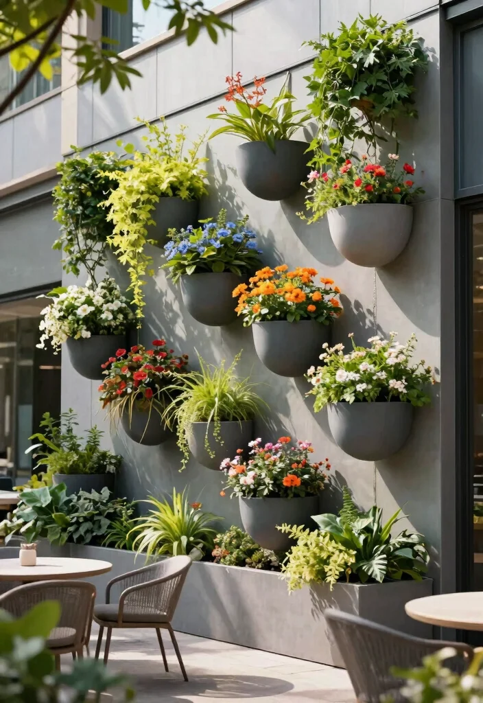 9 Chic Large Round Planter Ideas for Modern Backyards 7. Vertical Round Planters 0