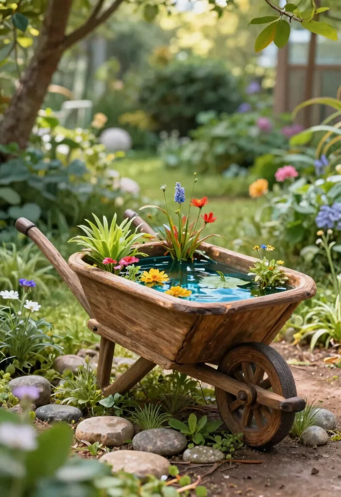 9 Clever Mini Garden Pond Ideas Small Space Solutions 5. Repurposed Items for Unique Ponds 0