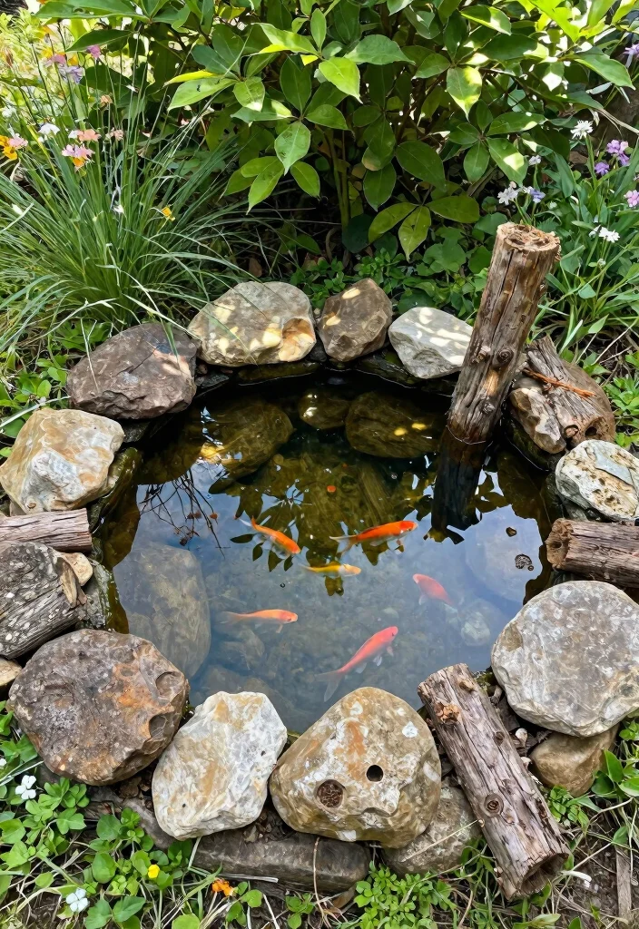 9 Clever Mini Garden Pond Ideas Small Space Solutions 8. DIY Mini Ponds with Natural Materials 0