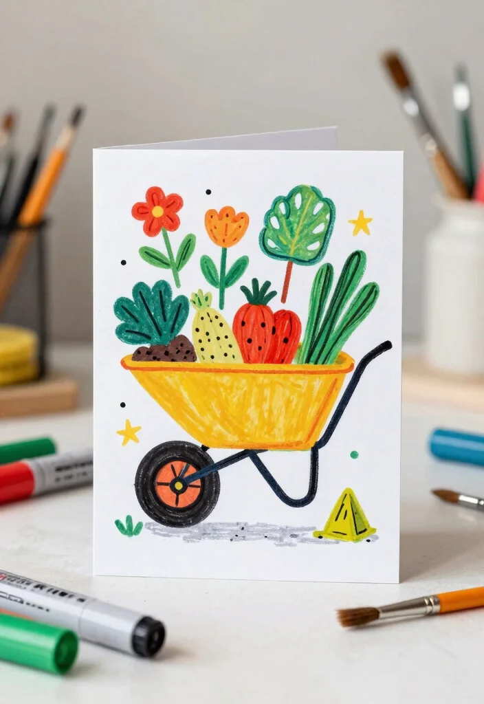 9 Creative Wheelbarrow Card Ideas for Birthday Celebrations 6. Wheelbarrow Shaped Card 0
