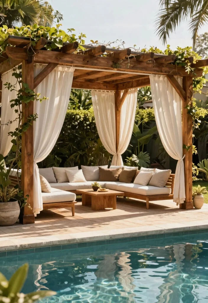 9 Crystal Clear Transparent Pool Cover Ideas for a Modern Look 4. Stylish Pergola Covers 0
