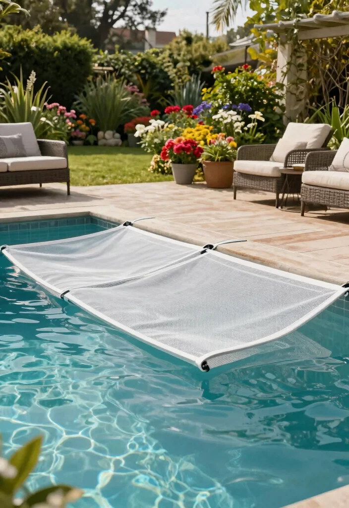 9 Crystal Clear Transparent Pool Cover Ideas for a Modern Look 7. Eco Friendly Mesh Covers 0