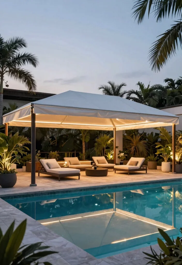 9 Crystal Clear Transparent Pool Cover Ideas for a Modern Look 8. Multi Functional Covers 0