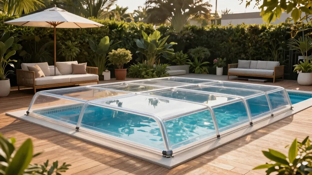 9 Crystal Clear Transparent Pool Cover Ideas for a Modern Look