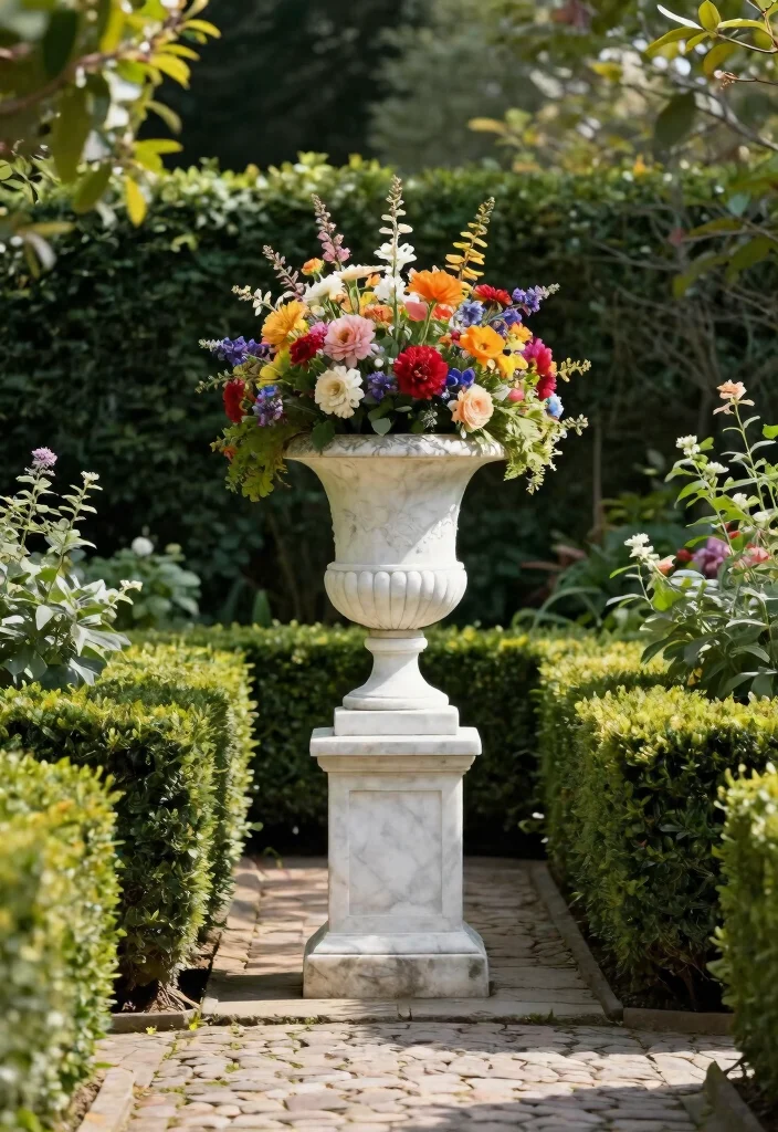 9 Elegant Large Urn Planter Ideas for a Classic Look 1. Timeless Classic White Marble Urns 0