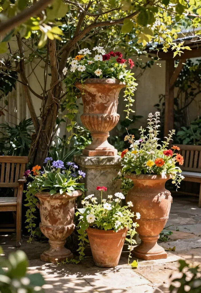 9 Elegant Large Urn Planter Ideas for a Classic Look 2. Rustic Terracotta Charm 0