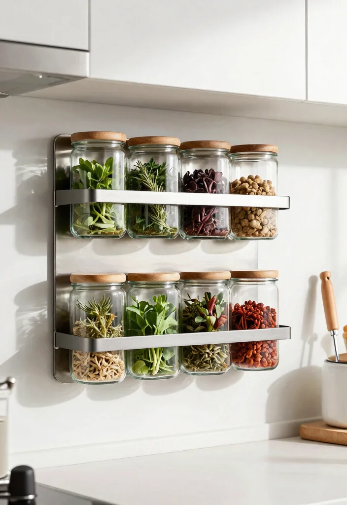 9 Fresh Plant Wall Shelf Ideas for Kitchen Herb Gardens 5. Magnetic Herb Shelf 0