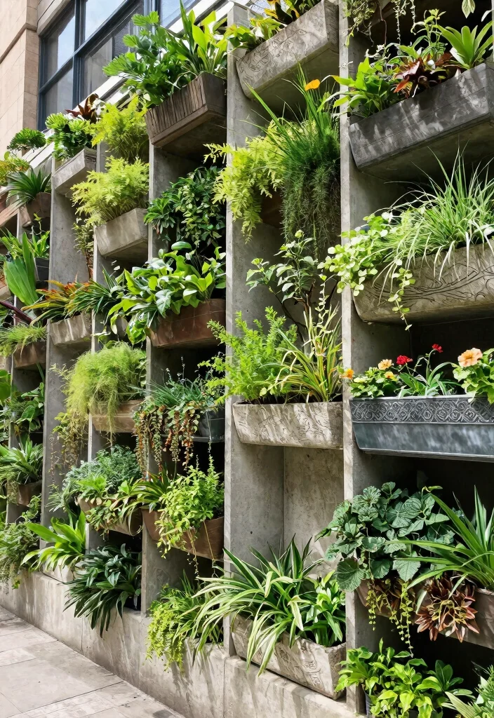 9 Modern Concrete Raised Garden Bed Ideas Built to Last 8. Vertical Concrete Garden Walls 0