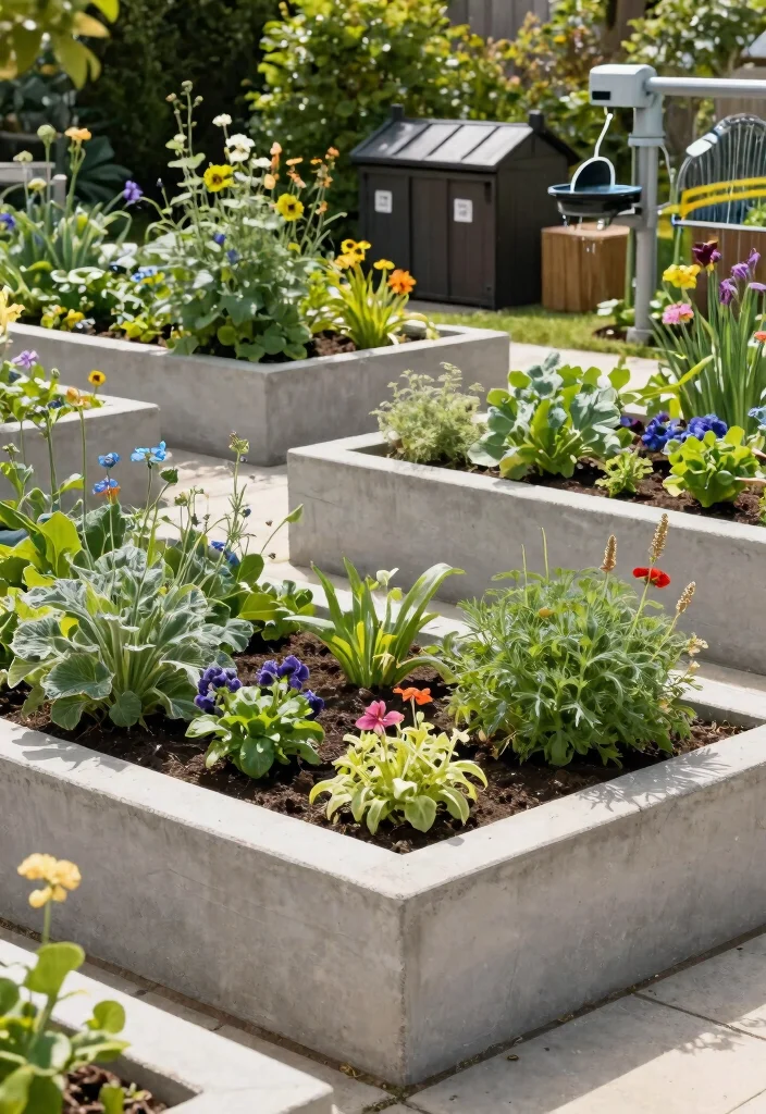 9 Modern Concrete Raised Garden Bed Ideas Built to Last 9. Eco Friendly Concrete Solutions 0