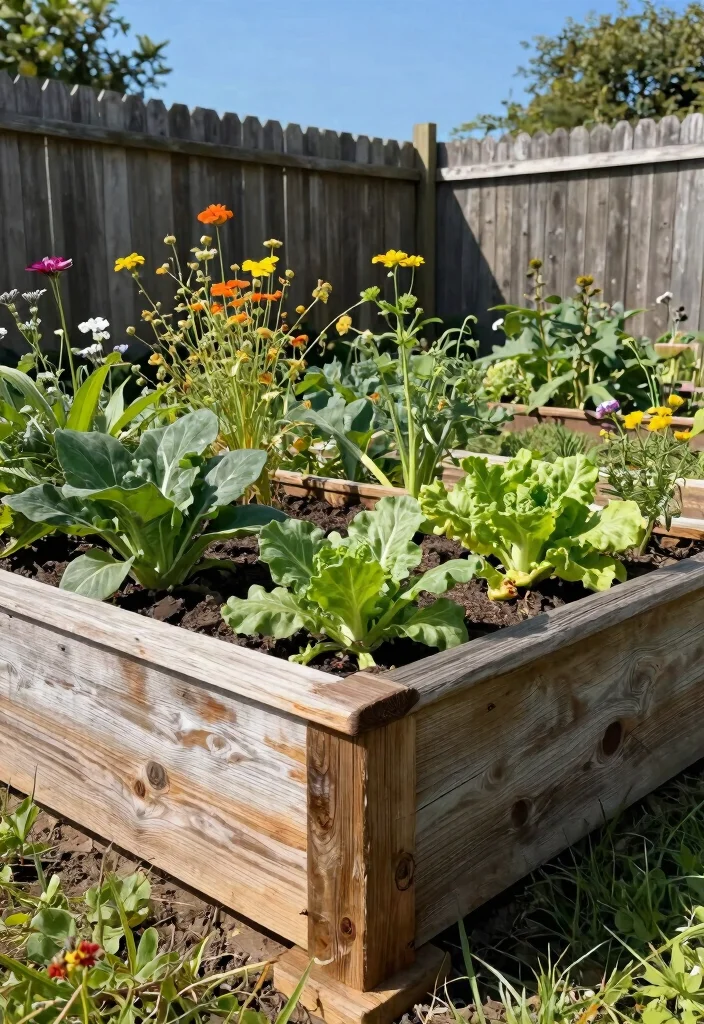 9 Neat Raised Garden Bed Border Ideas Stone Wood Metal 1. Rustic Wooden Borders 0