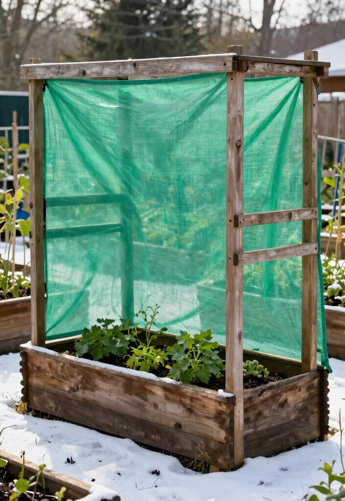9 Practical Raised Garden Bed Cover Ideas for Frost Protection 3. Wooden Frames with Tarp Covers 0