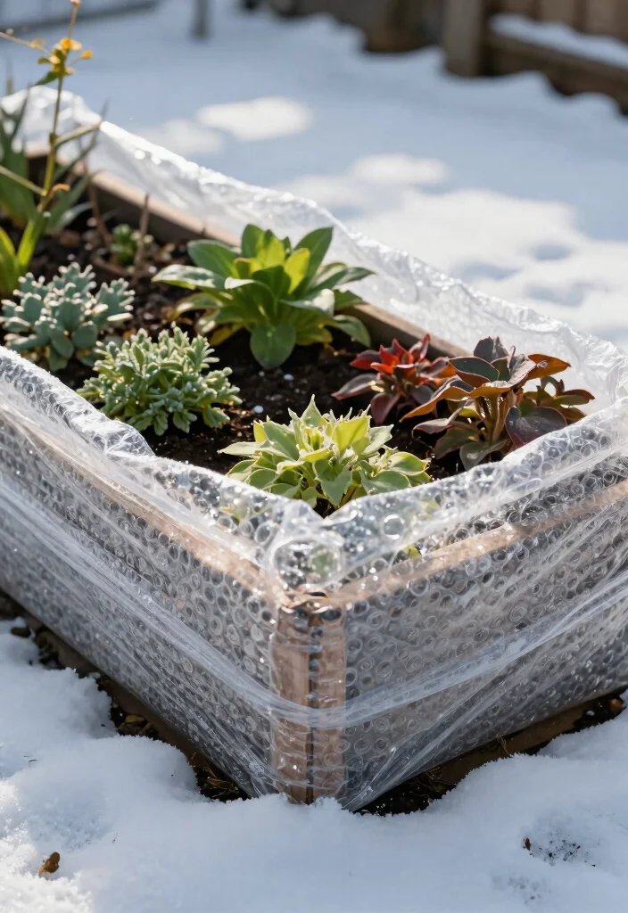 9 Practical Raised Garden Bed Cover Ideas for Frost Protection 4. Bubble Wrap Insulation 0