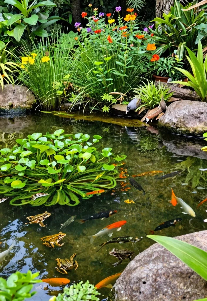 9 Refreshing Spring Garden Pond Ideas to Wake Up Your Yard 7. Wildlife Friendly Pond 0