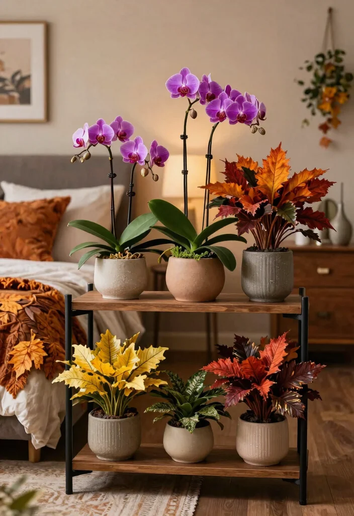 9 Relaxing Plant Shelf Ideas Bedroom Sanctuaries 9. Seasonal Plant Rotation 0