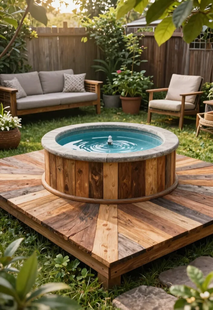 9 Rustic Stock Tank Pool Cover Ideas for Clean Water 5. Reclaimed Wood Planks 0