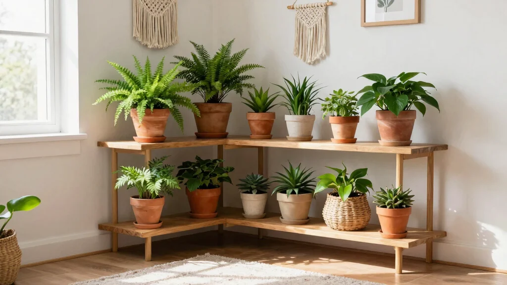 9 Space Saving Corner Shelf Plant Ideas for Small Rooms
