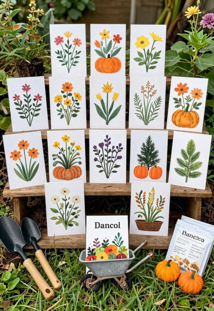 9 Sweet Wheelbarrow Card Ideas for Handmade Crafts 8. Seasonal Wheelbarrow Card 0